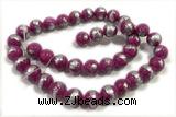 JADE459 15 inches 4mm round silvery jade gemstone beads