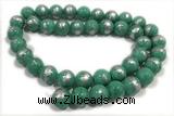 JADE500 15 inches 6mm round silvery jade gemstone beads