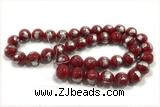 JADE515 15 inches 6mm round silvery jade gemstone beads