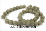 JADE53 15 inches 12mm round honey jade gemstone beads