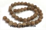 JADE54 15 inches 4mm round honey jade gemstone beads