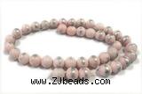 JADE559 15 inches 4mm round silvery jade gemstone beads