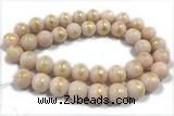 JADE569 15 inches 4mm round golden jade gemstone beads