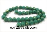 JADE590 15 inches 6mm round golden jade gemstone beads