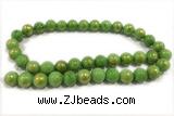 JADE594 15 inches 4mm round golden jade gemstone beads