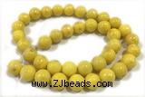JADE599 15 inches 4mm round golden jade gemstone beads