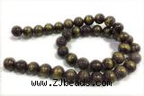 JADE604 15 inches 4mm round golden jade gemstone beads