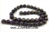 JADE614 15 inches 4mm round golden jade gemstone beads