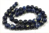 JADE622 15 inches 10mm round golden jade gemstone beads