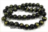 JADE625 15 inches 6mm round golden jade gemstone beads