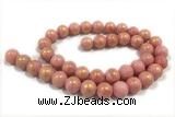 JADE629 15 inches 4mm round golden jade gemstone beads