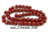 JADE639 15 inches 4mm round golden jade gemstone beads