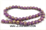 JADE649 15 inches 4mm round golden jade gemstone beads