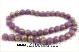 JADE650 15 inches 6mm round golden jade gemstone beads