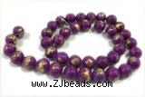 JADE664 15 inches 4mm round golden jade gemstone beads