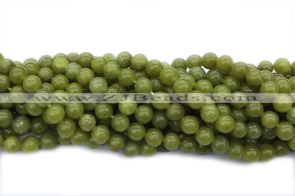 JADE686 15 inches 8mm round lemon jade gemstone beads