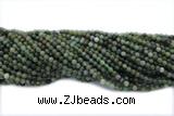 JADE688 15 inches 4mm round green jade gemstone beads