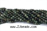 JADE689 15 inches 6mm round green jade gemstone beads