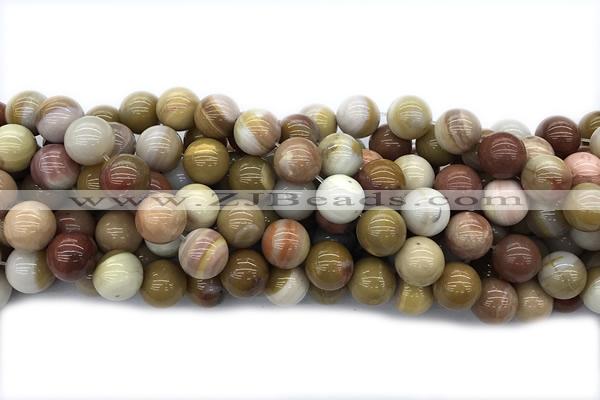 JASP13 15 inches 10mm round wood jasper gemstone beads