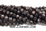 KUNZ17 15 inches 10mm~11mm round natural Brazilian lepidolite beads