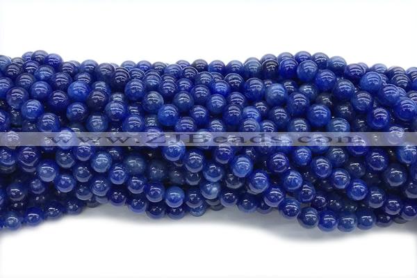 KYAN01 15 inches 7mm round blue kyanite gemstone beads