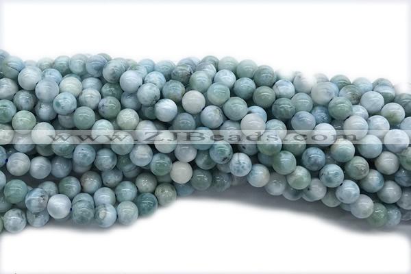 LARI03 15 inches 7mm round larimar gemstone beads