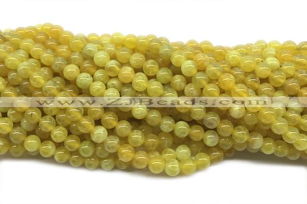 LEMO06 15 inches 6mm round yellow lemon quartz beads