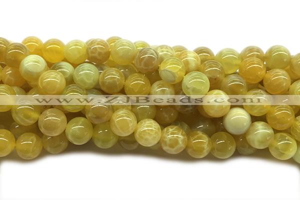 LEMO08 15 inches 10mm round yellow lemon quartz beads