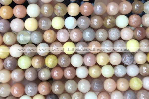 MIX46 15 inches 8mm round jade gemstone beads