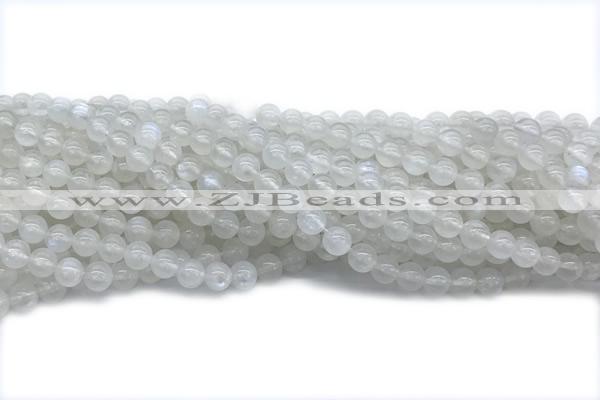 MOON06 15 inches 6mm round white moonstone gemstone beads