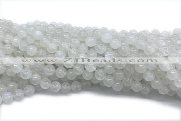 MOON07 15 inches 8mm round white moonstone gemstone beads