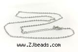 NECK01 53-56cm copper necklace chain silver plated