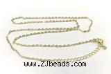 NECK02 53-56cm copper necklace chain gold plated