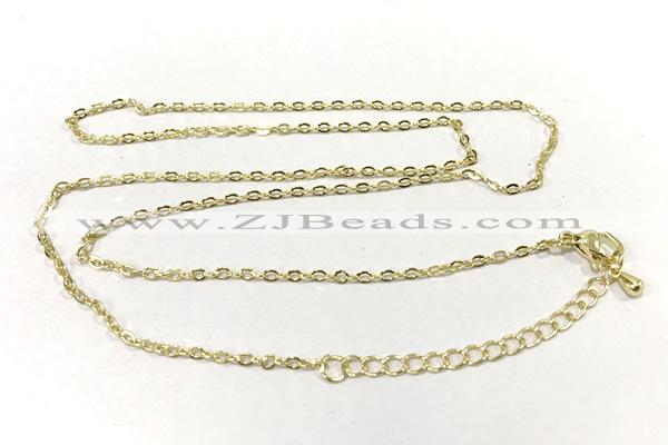NECK02 53-56cm copper necklace chain gold plated