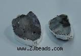 NGC06 20*30mm - 25*35mm freeform druzy agate connectors