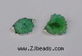 NGC1080 15*20mm - 30*35mm freeform druzy agate connectors wholesale