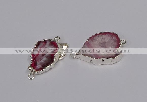 NGC1088 18*25mm - 25*35mm freeform druzy agate gemstone connectors