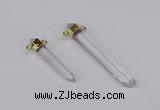 NGC1198 8*35mm - 10*60mm sticks white crystal connectors wholesale