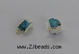 NGC1245 10*12mm - 14*15mm freefrom druzy agate connectors wholesale