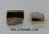 NGC1271 25*40mm - 30*42mm freeform druzy agate connectors