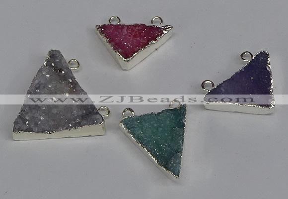 NGC1349 13*18mm - 18*25mm triangle druzy agate connectors