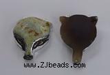 NGC1441 40*55mm - 45*60mm Fox-head agate gemstone connectors