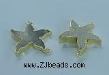 NGC1444 28mm - 30mm starfish fossil coral connectors wholesale