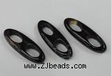 NGC148 17*27mm oval agate gemstone connectors wholesale
