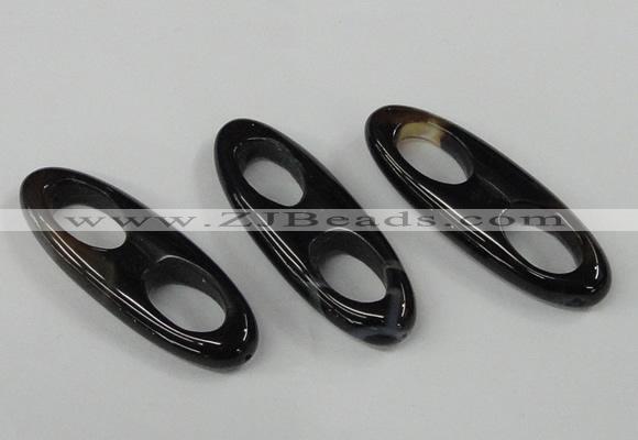 NGC148 17*27mm oval agate gemstone connectors wholesale