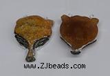 NGC1701 40*55mm - 45*60mm Fox-head agate gemstone connectors