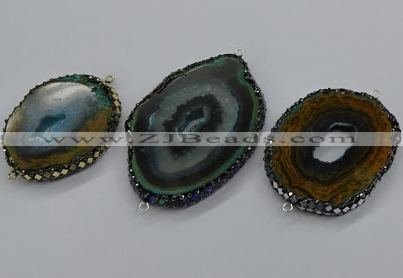 NGC1745 35*45mm - 45*60mm freeform opal gemstone connectors