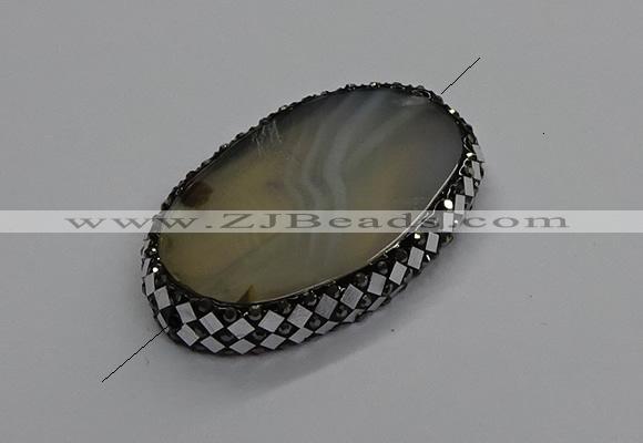 NGC1770 35*55mm - 40*60mm oval agate connectors wholesale