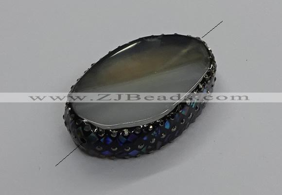NGC1772 35*55mm - 40*60mm oval agate connectors wholesale