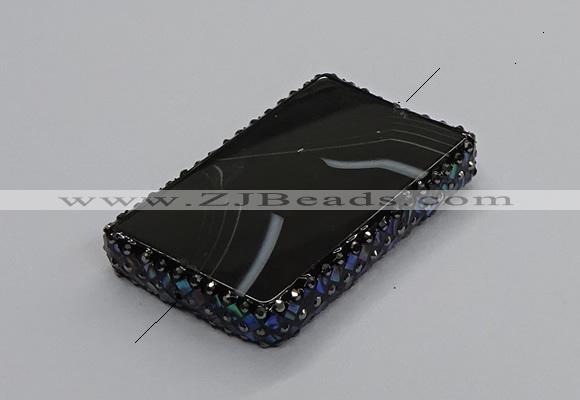 NGC1787 35*55mm - 40*60mm rectangle agate connectors wholesale